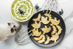 Spider-Web Guacamole with Spooky Chips – JSHealth